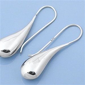 Sterling Silver Teardrop Earring 54mm High Polish 925 NWT